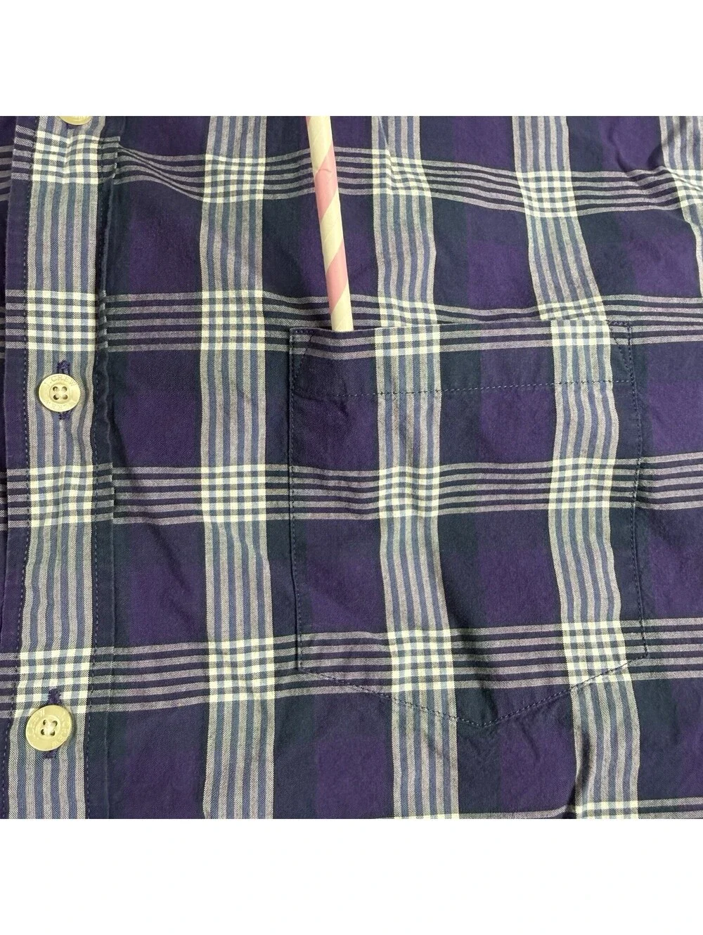 J Crew Quality Woven Shirt Men’s XL Purple Long Sleeve Button Down Casual